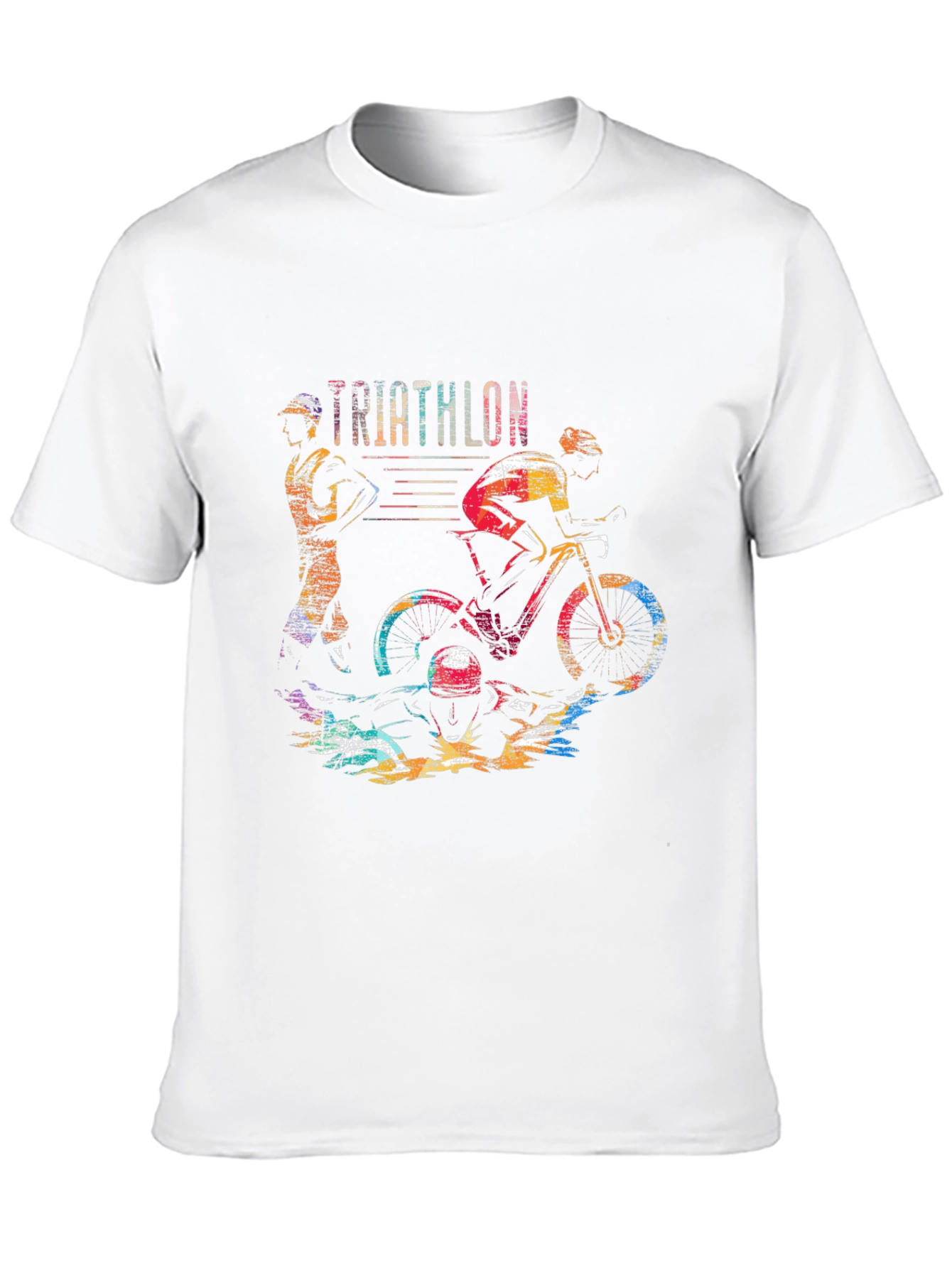 Triathlon Graphic Tee - Sporty Black T-Shirt