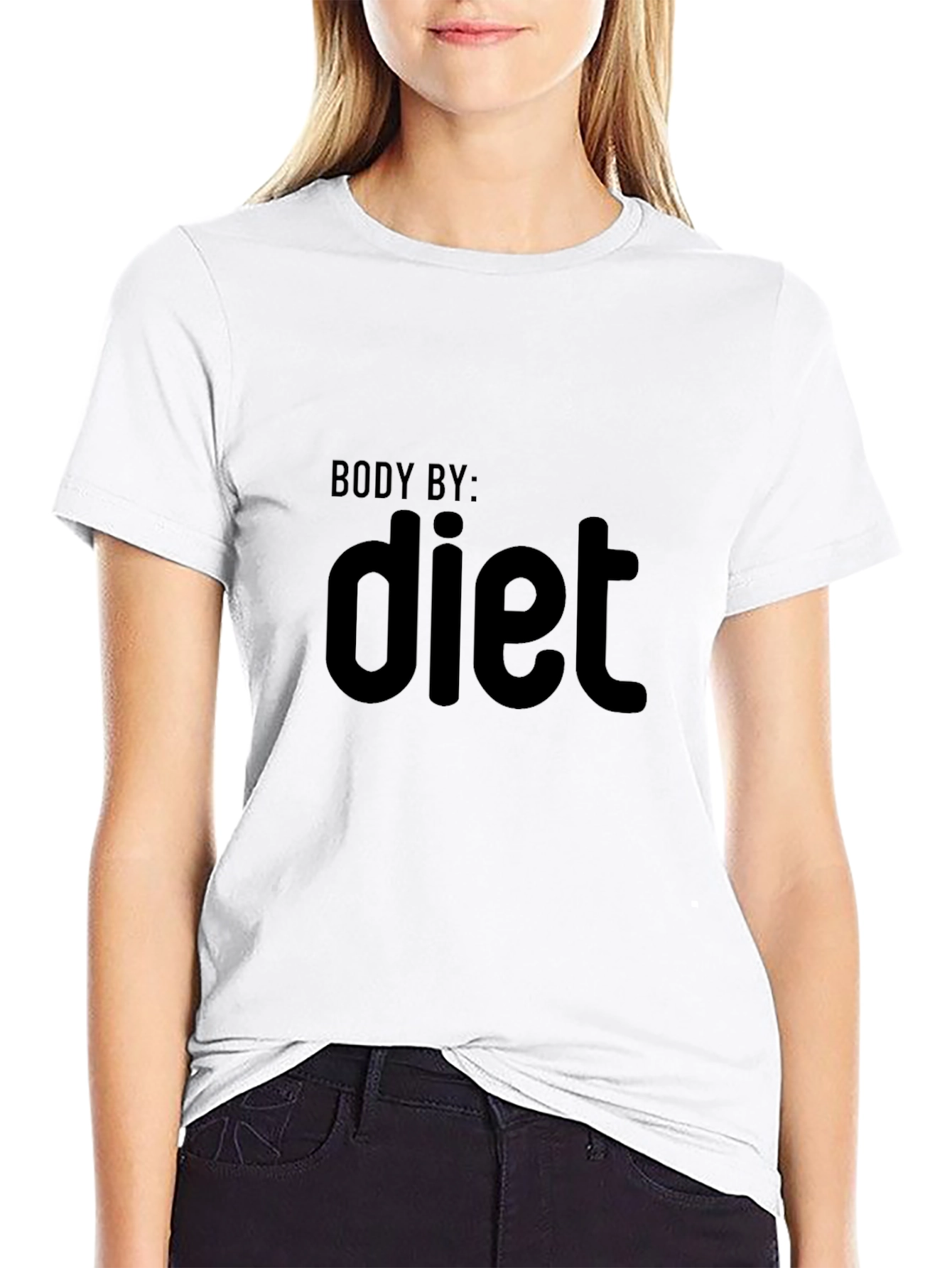 Body By Diet Black Graphic Tee