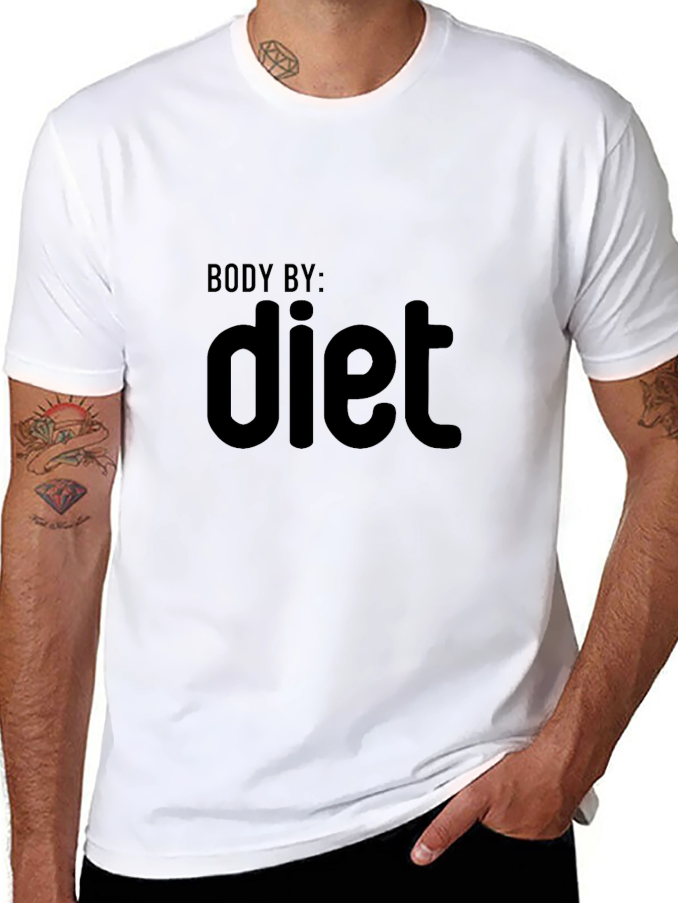Body By Diet Black Graphic Tee
