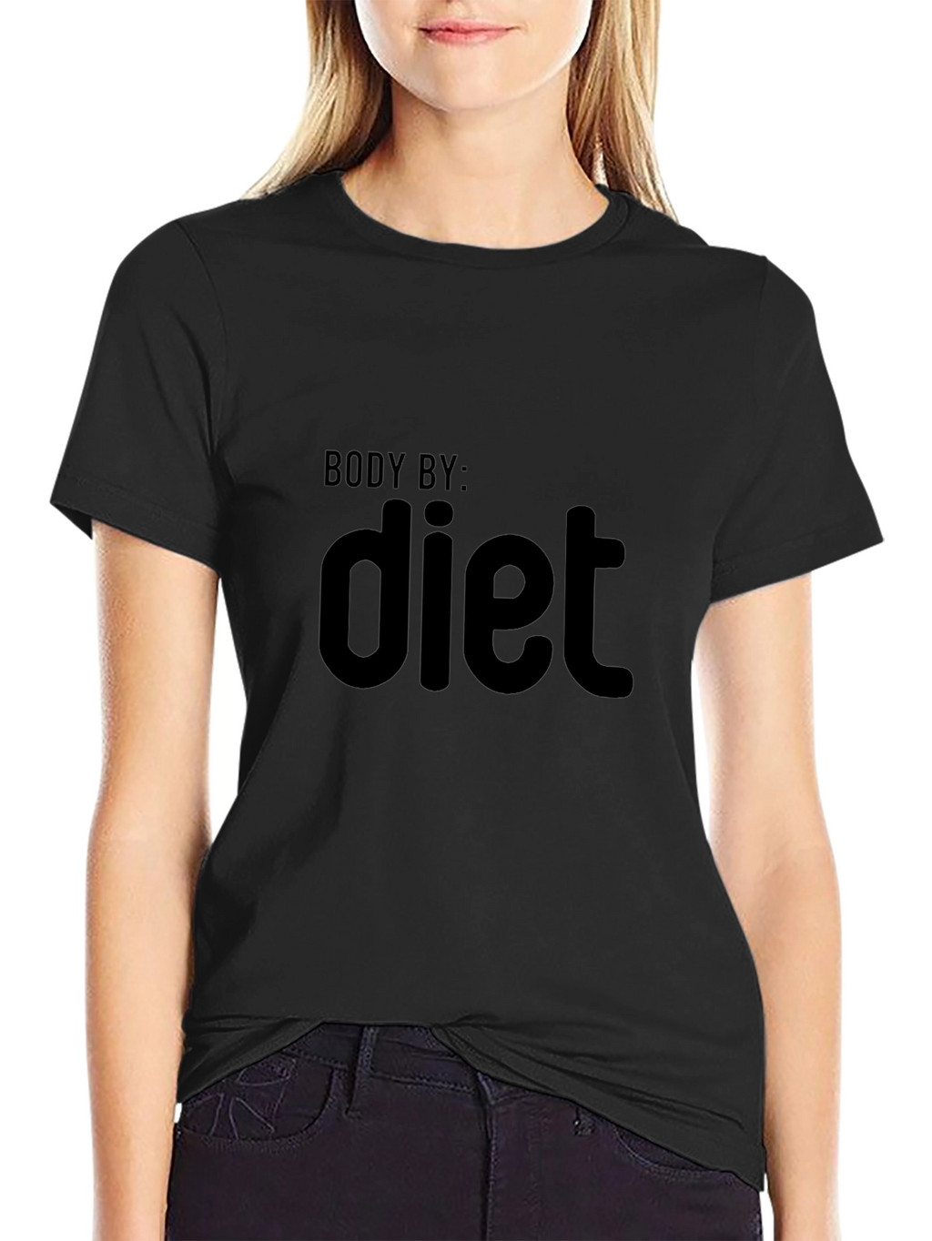 Body By Diet Black Graphic Tee