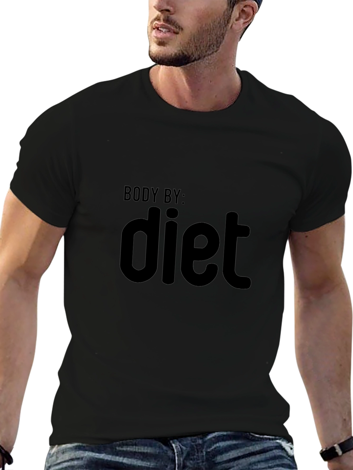 Body By Diet Black Graphic Tee
