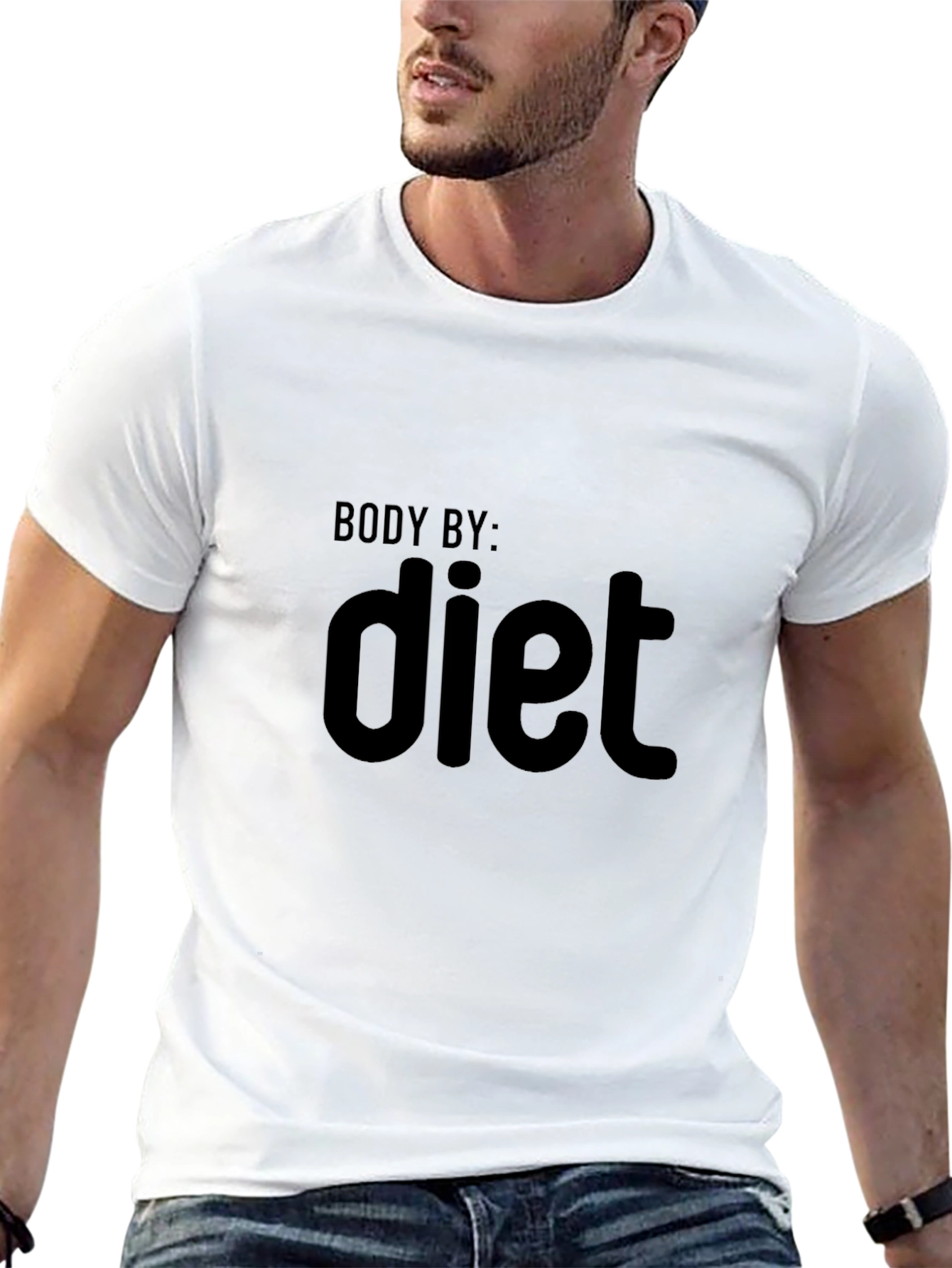 Body By Diet Black Graphic Tee