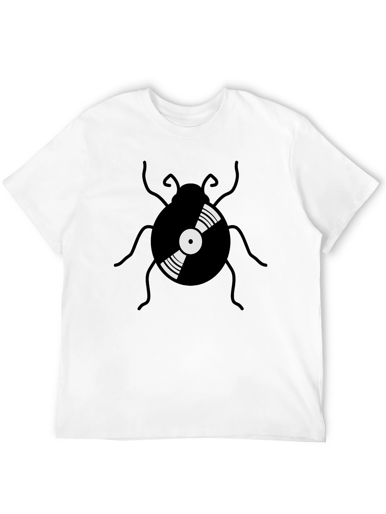 Retro Vinyl Record Bug Graphic Tee