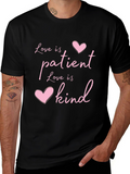 Love Is Patient Kind Heart T-Shirt - Black