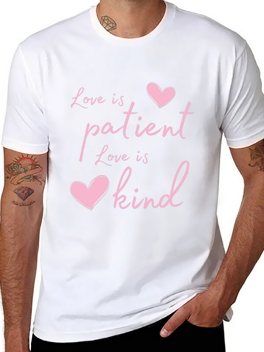 Love Is Patient Kind Heart T-Shirt - Black