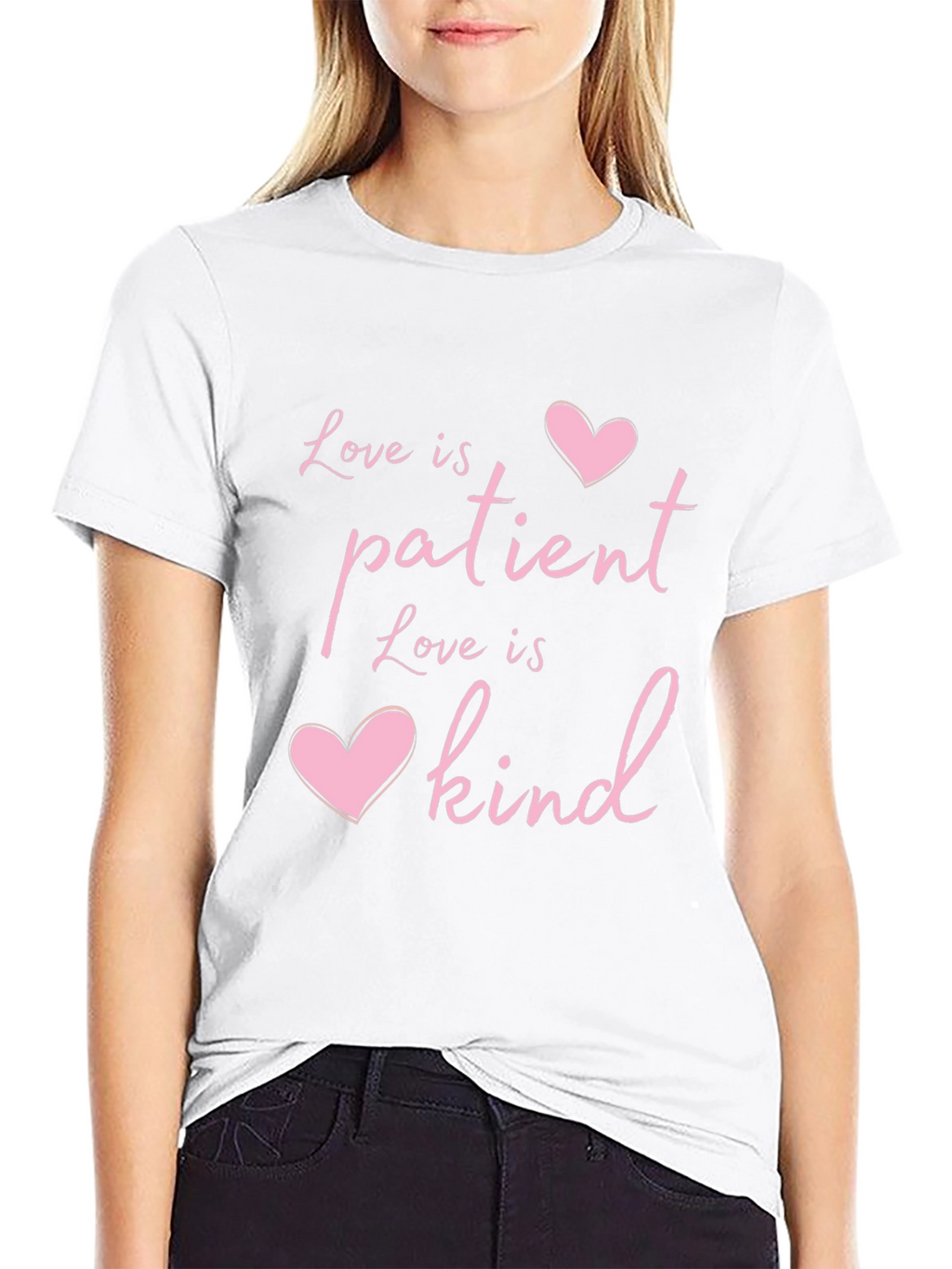 Love Is Patient Kind Heart T-Shirt - Black
