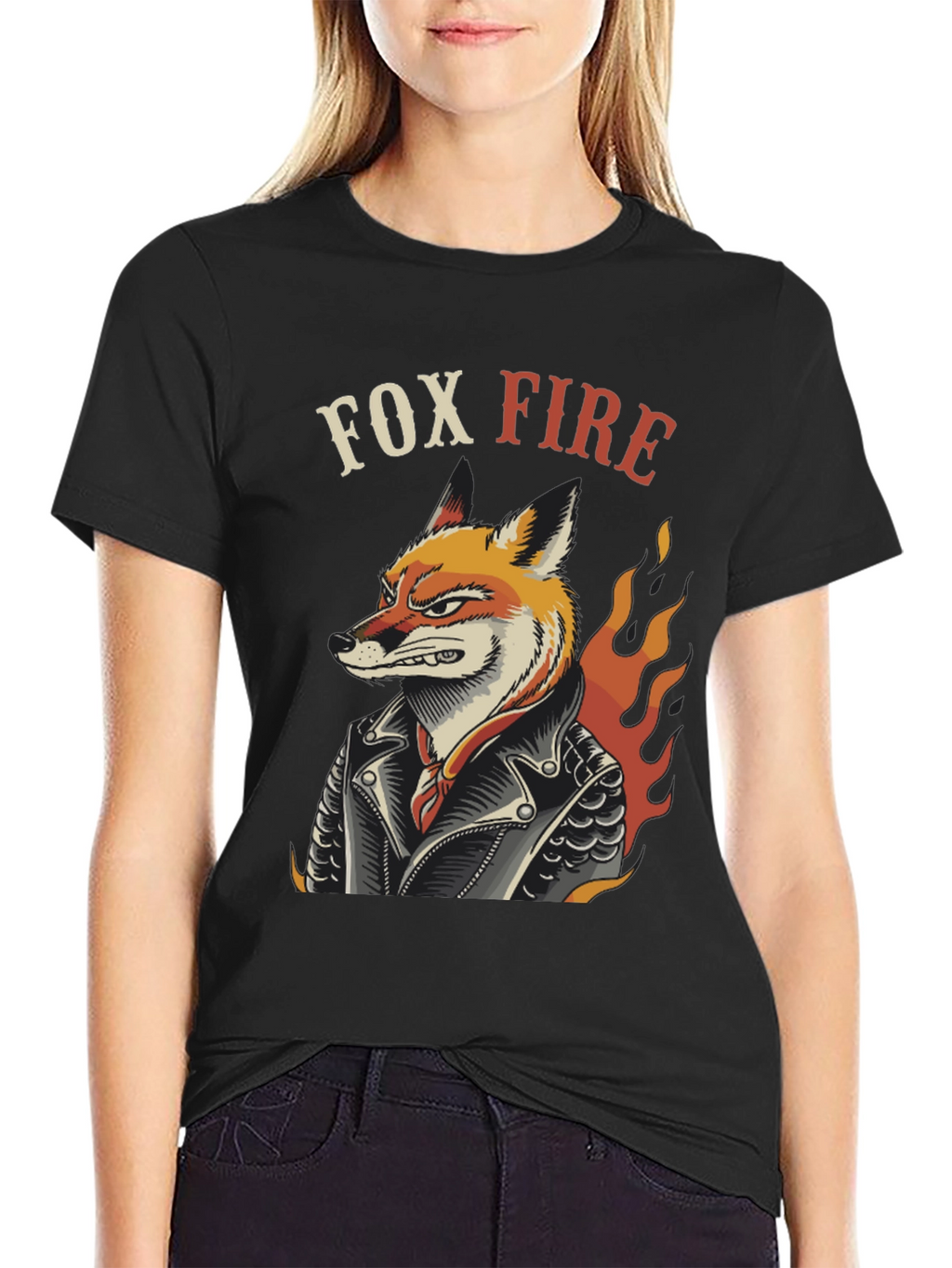 Fox Fire Graphic T-Shirt - Cool Animal Design