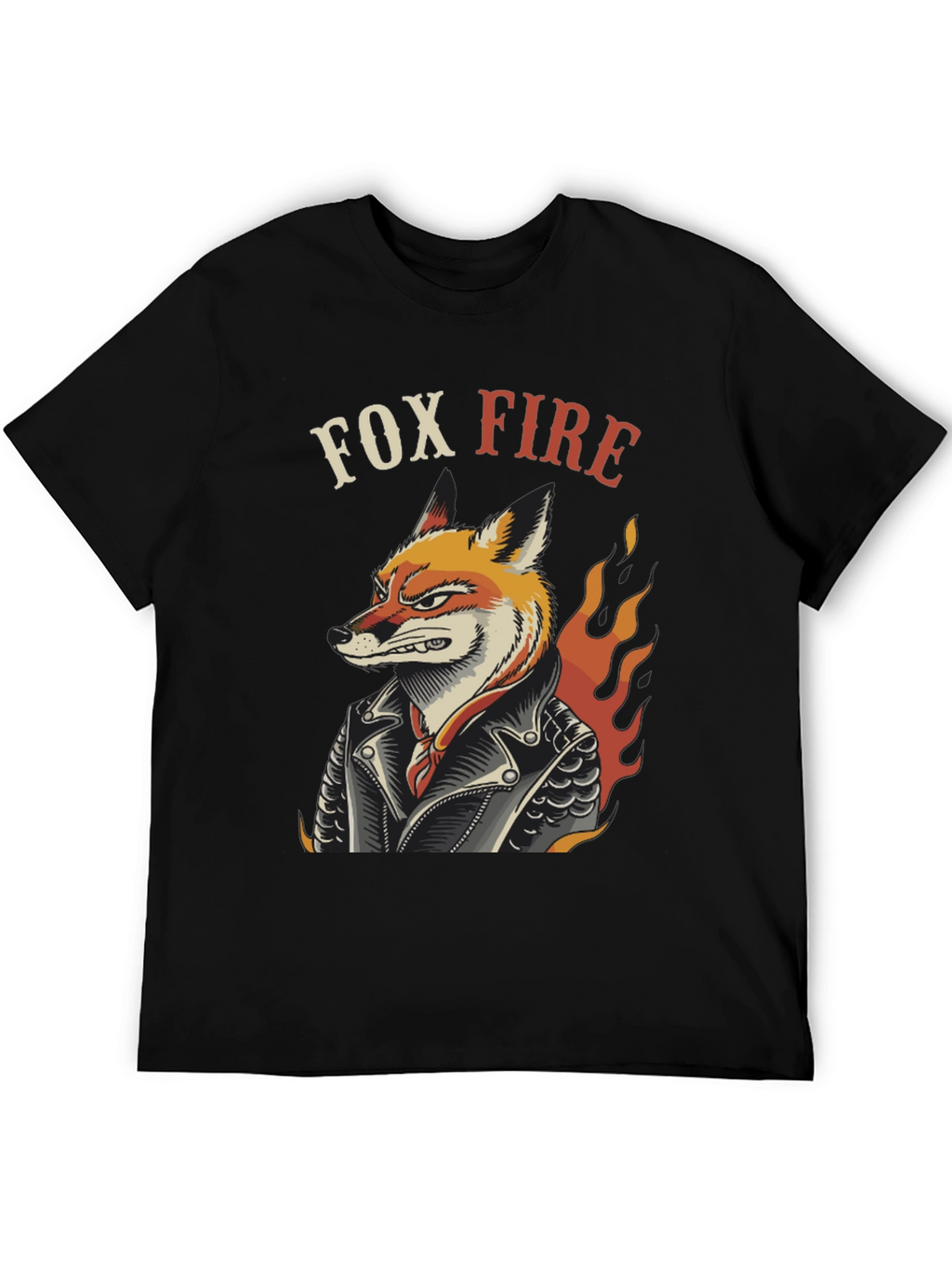 Fox Fire Graphic T-Shirt - Cool Animal Design