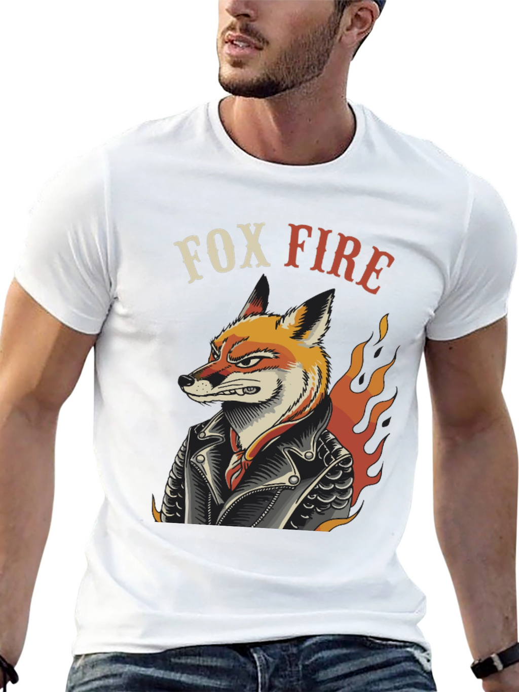 Fox Fire Graphic T-Shirt - Cool Animal Design