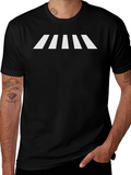 Striped Graphic Tee - Modern Minimalist Design