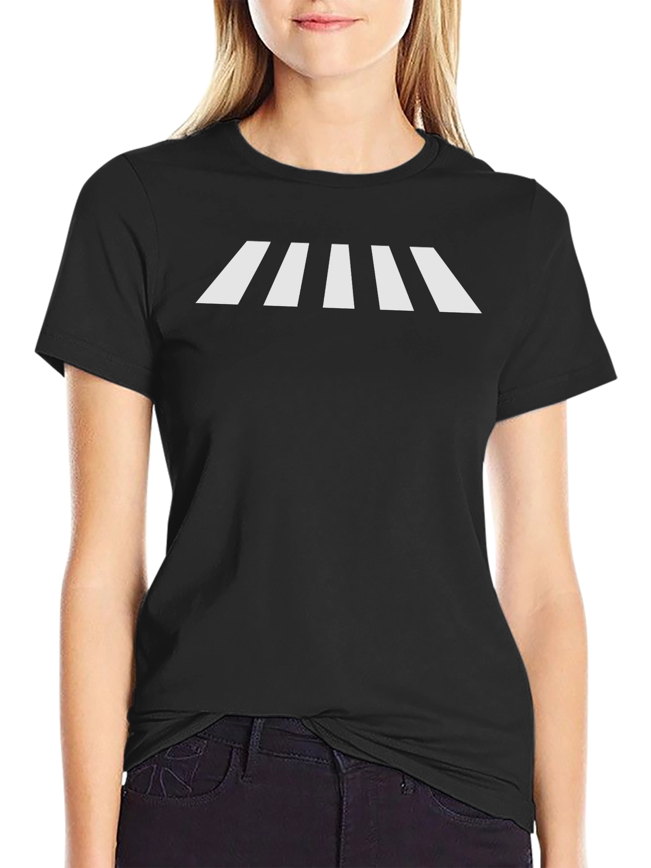 Striped Graphic Tee - Modern Minimalist Design