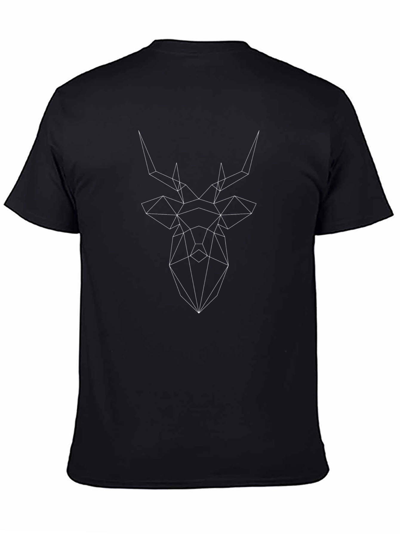 Geometric Deer Head Graphic T-Shirt