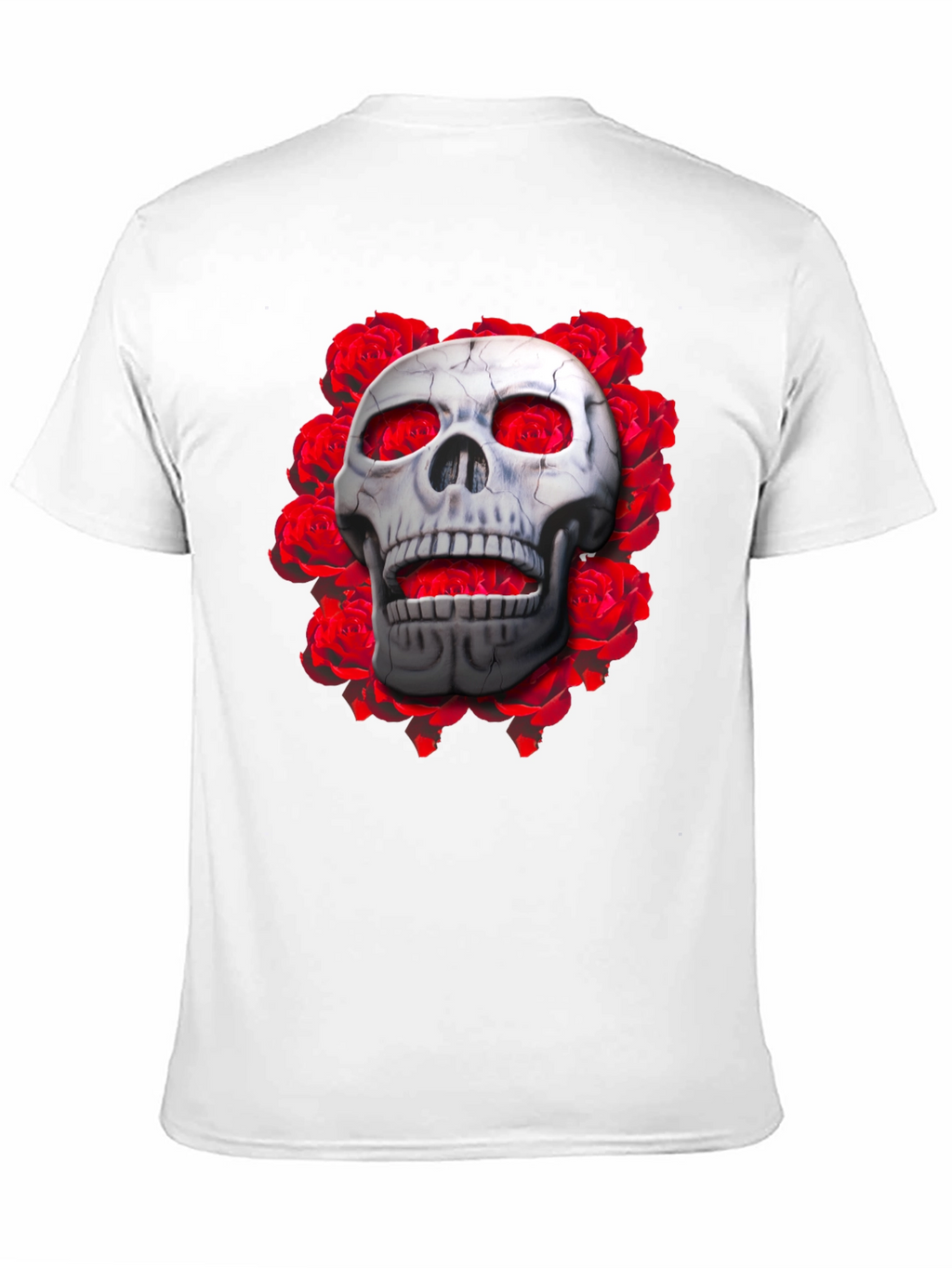Skull & Roses Graphic Tee - Gothic Style