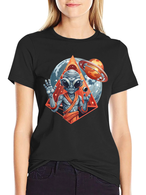 Alien Graphic Tee - Cosmic Design
