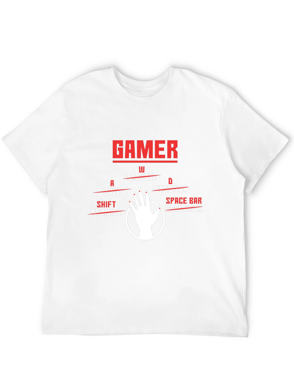 Gamer Hand T-Shirt - WASD Good Luck Tee