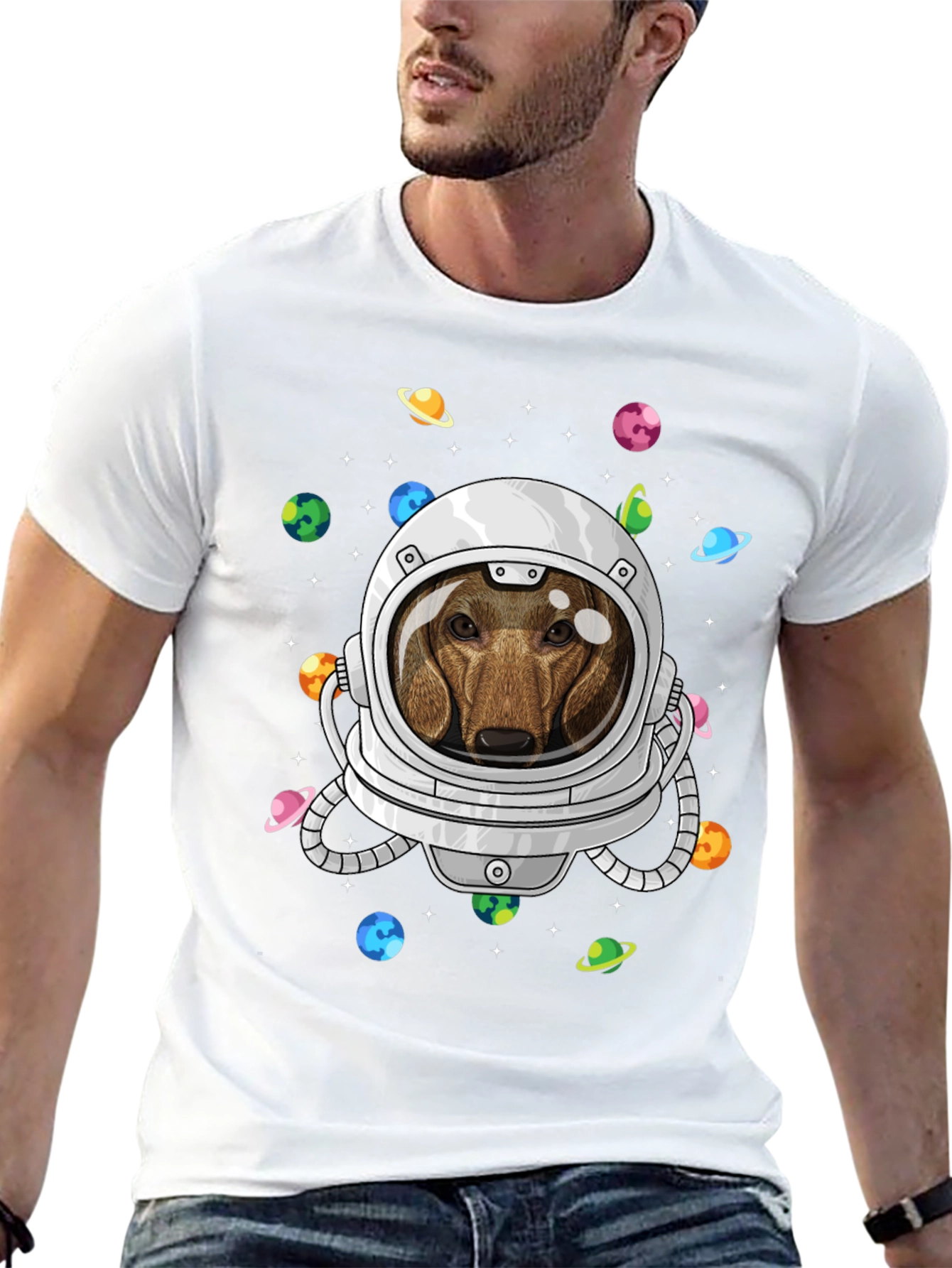 Dachshund Astronaut T-Shirt - Space Dog Tee
