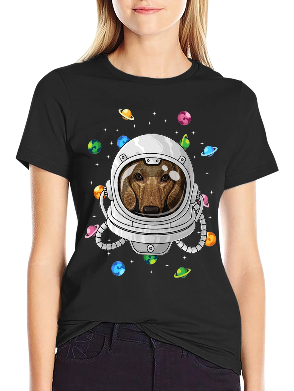 Dachshund Astronaut T-Shirt - Space Dog Tee