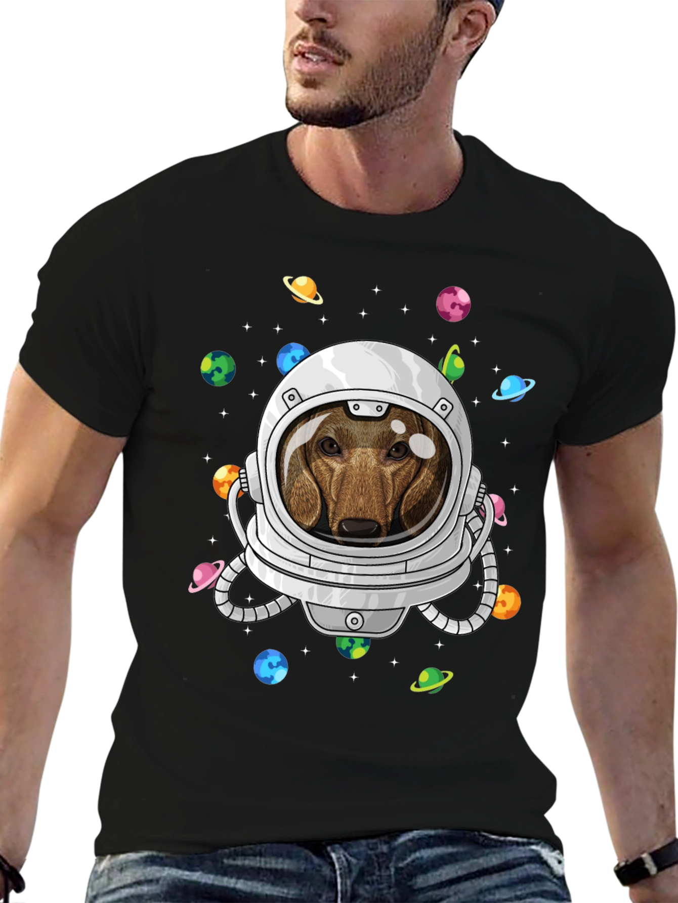 Dachshund Astronaut T-Shirt - Space Dog Tee