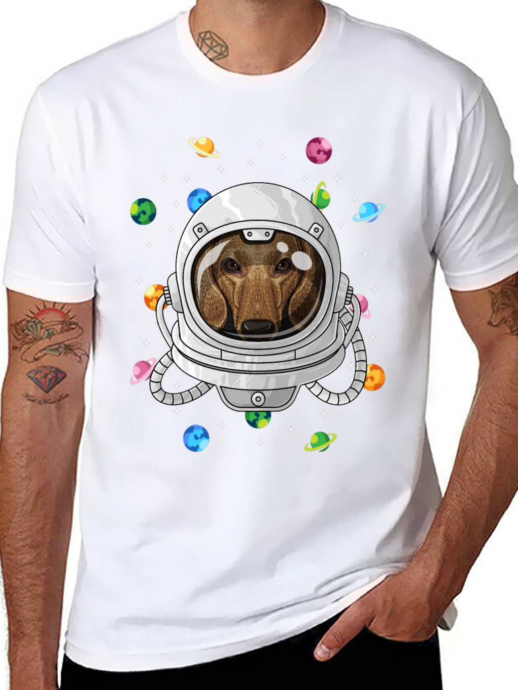 Dachshund Astronaut T-Shirt - Space Dog Tee