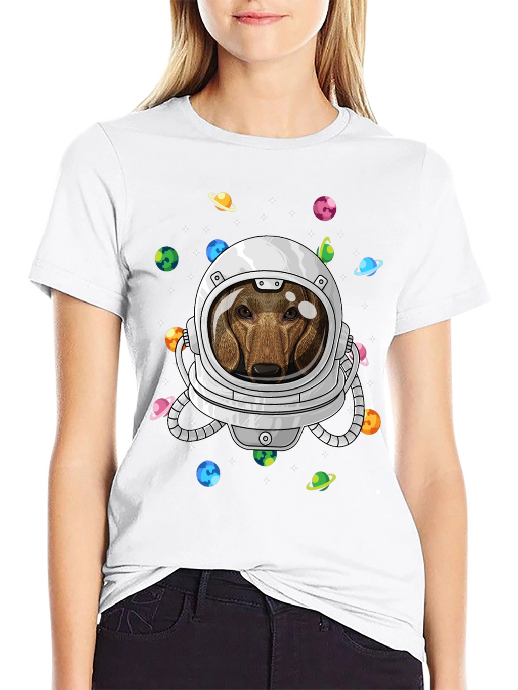 Dachshund Astronaut T-Shirt - Space Dog Tee