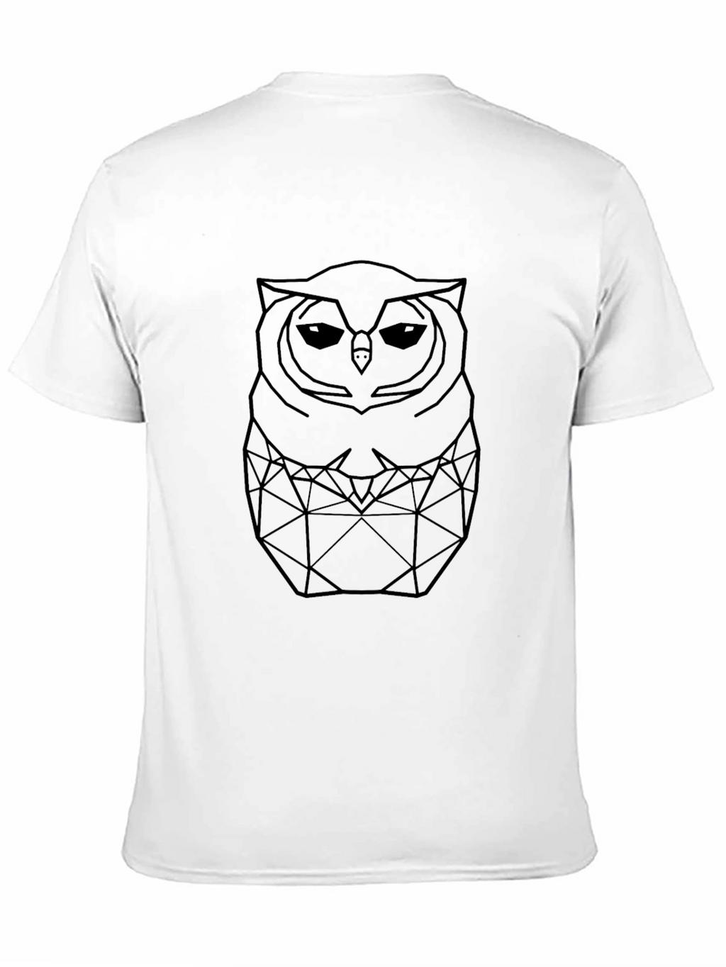 Geometric Owl Graphic T-Shirt - Mens Black Tee