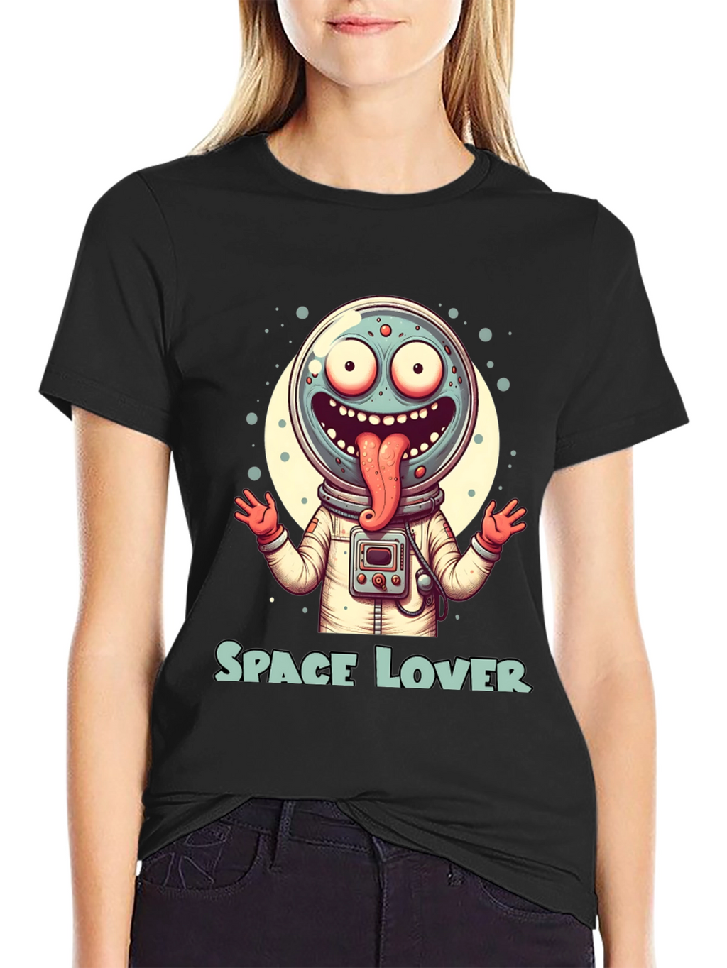 Space Lover Graphic T-Shirt - Funny Alien Design