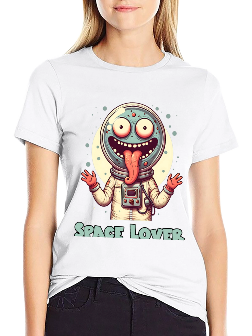 Space Lover Graphic T-Shirt - Funny Alien Design