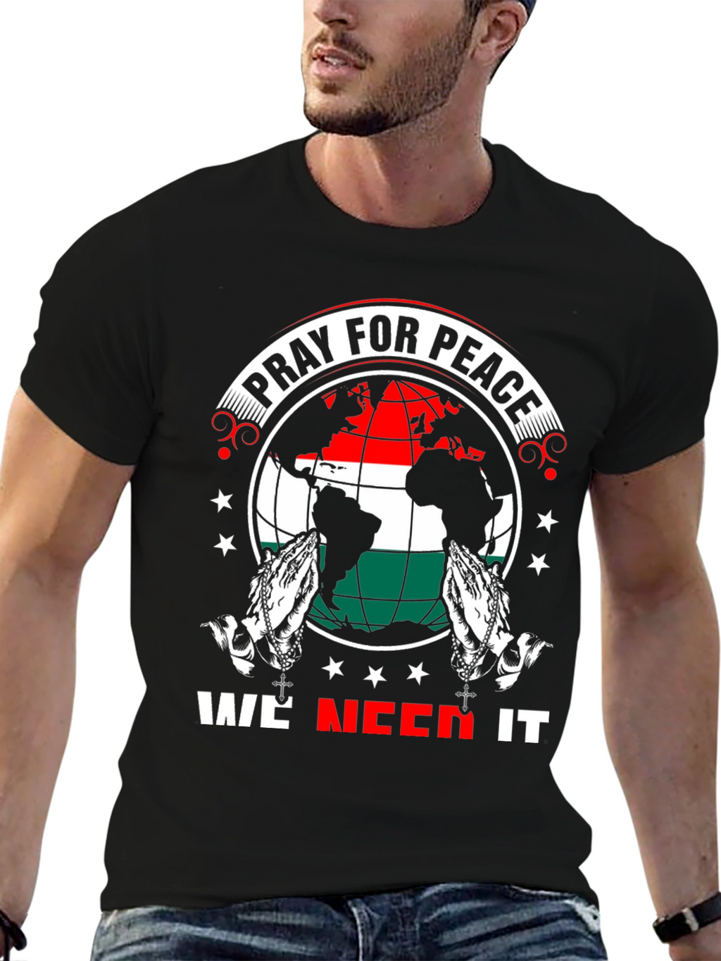 Pray for Peace Graphic T-Shirt