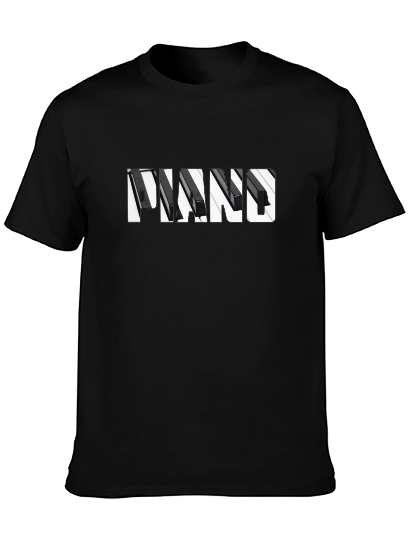 Piano Keys Graphic Print Tee Shirt