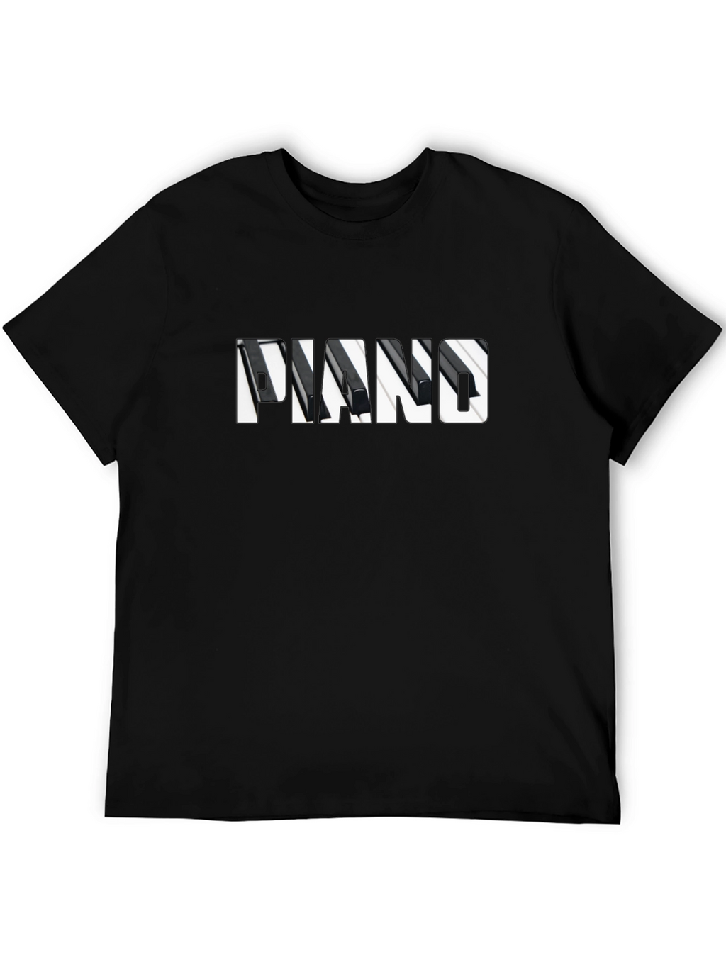 Piano Keys Graphic Print Tee Shirt