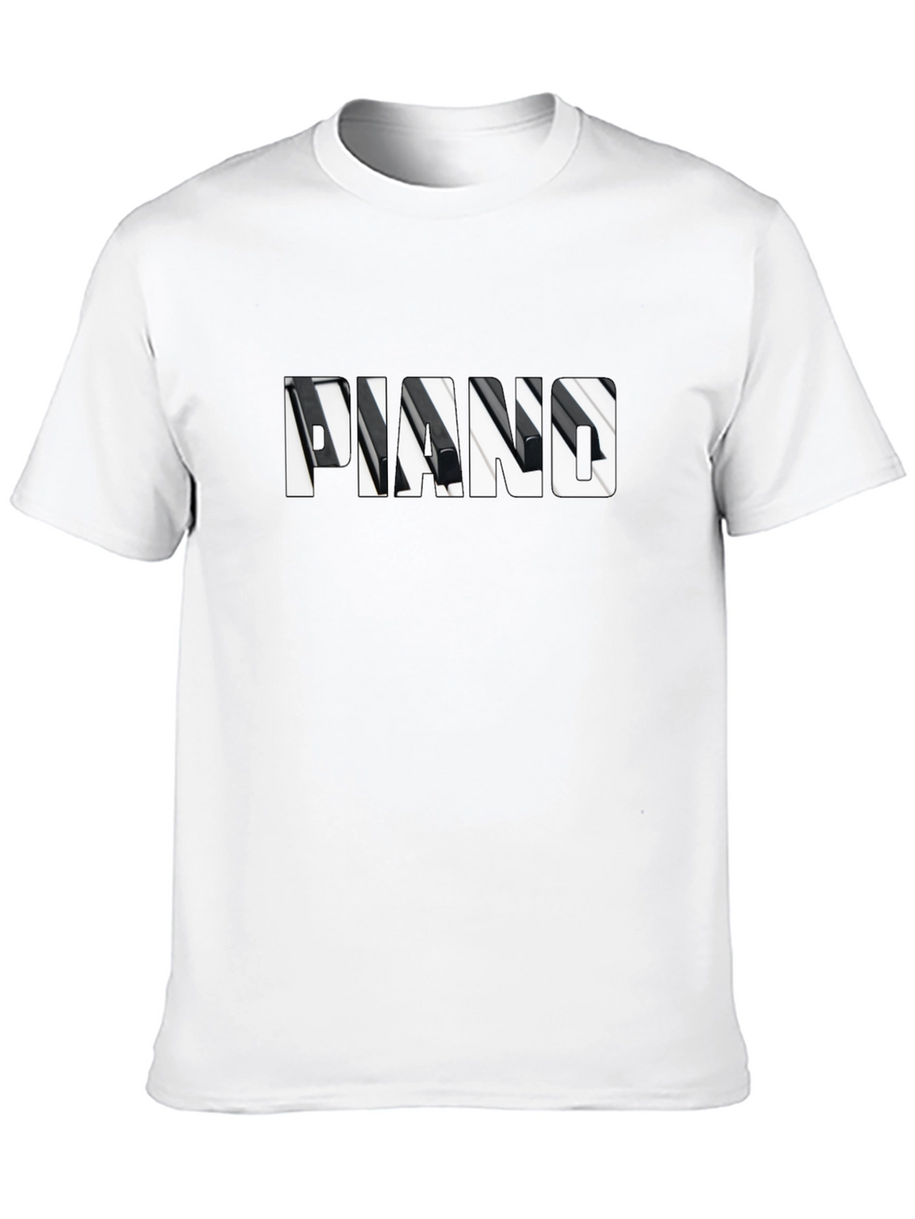 Piano Keys Graphic Print Tee Shirt