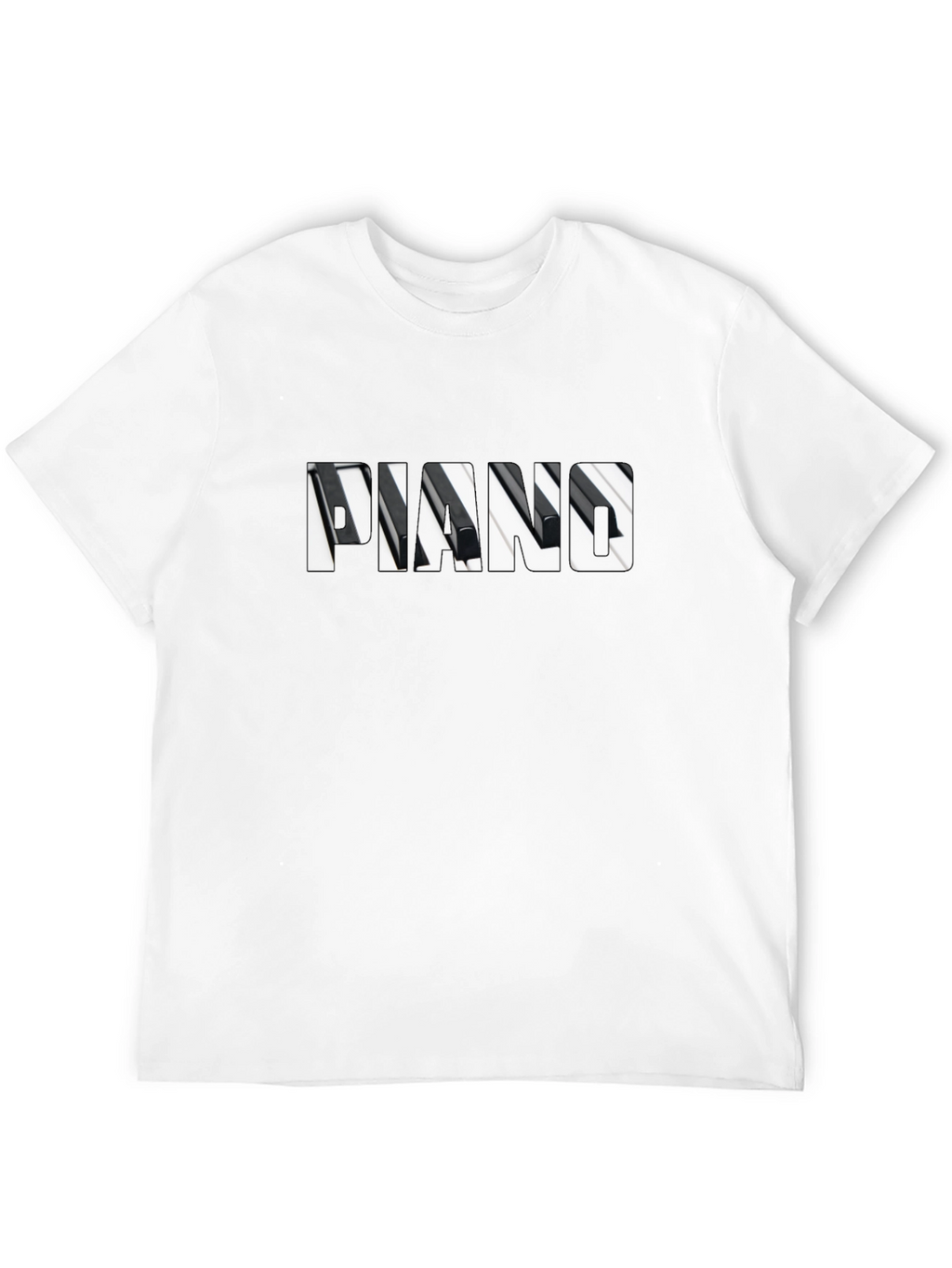 Piano Keys Graphic Print Tee Shirt
