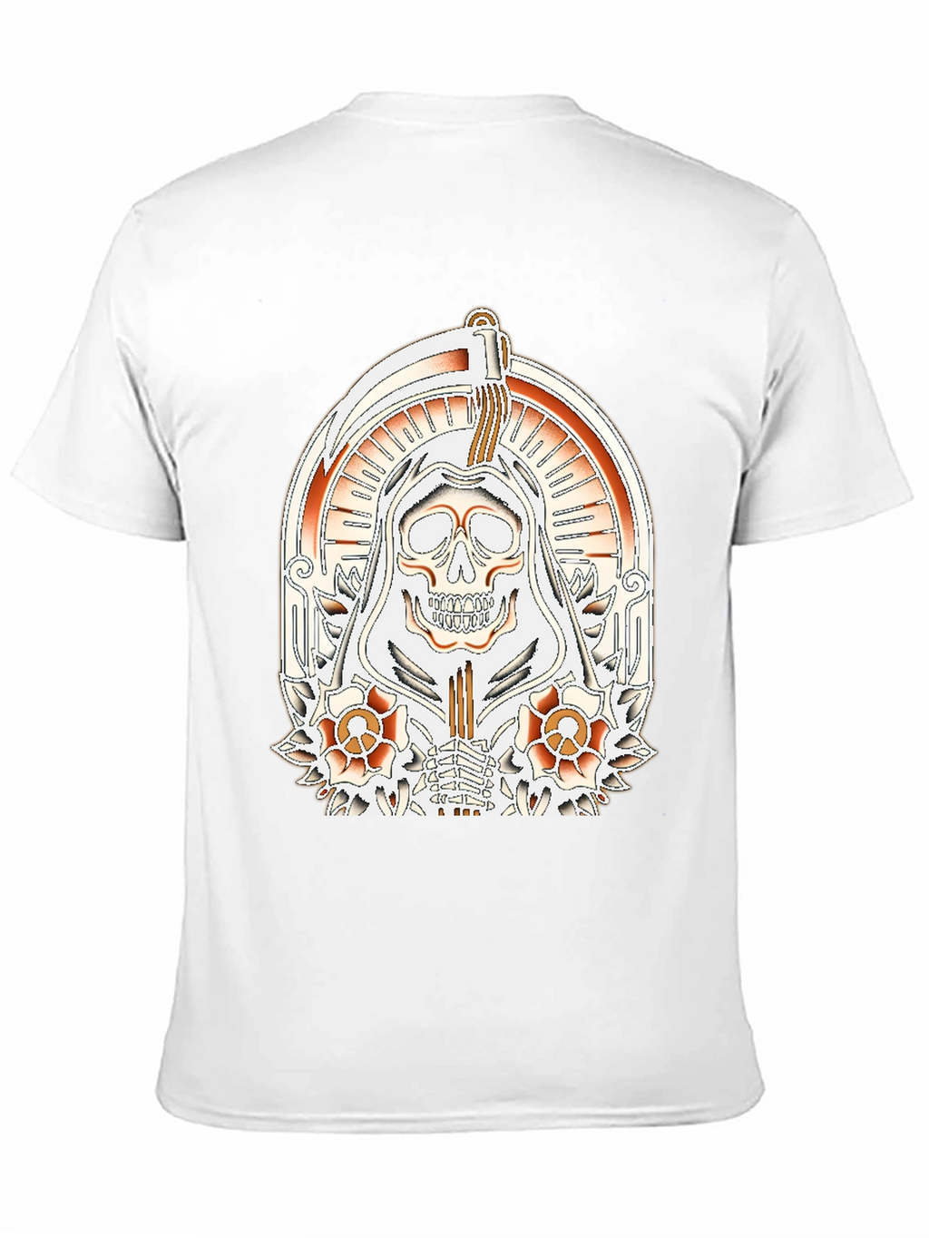 Grim Reaper Tattoo Style Graphic T-Shirt