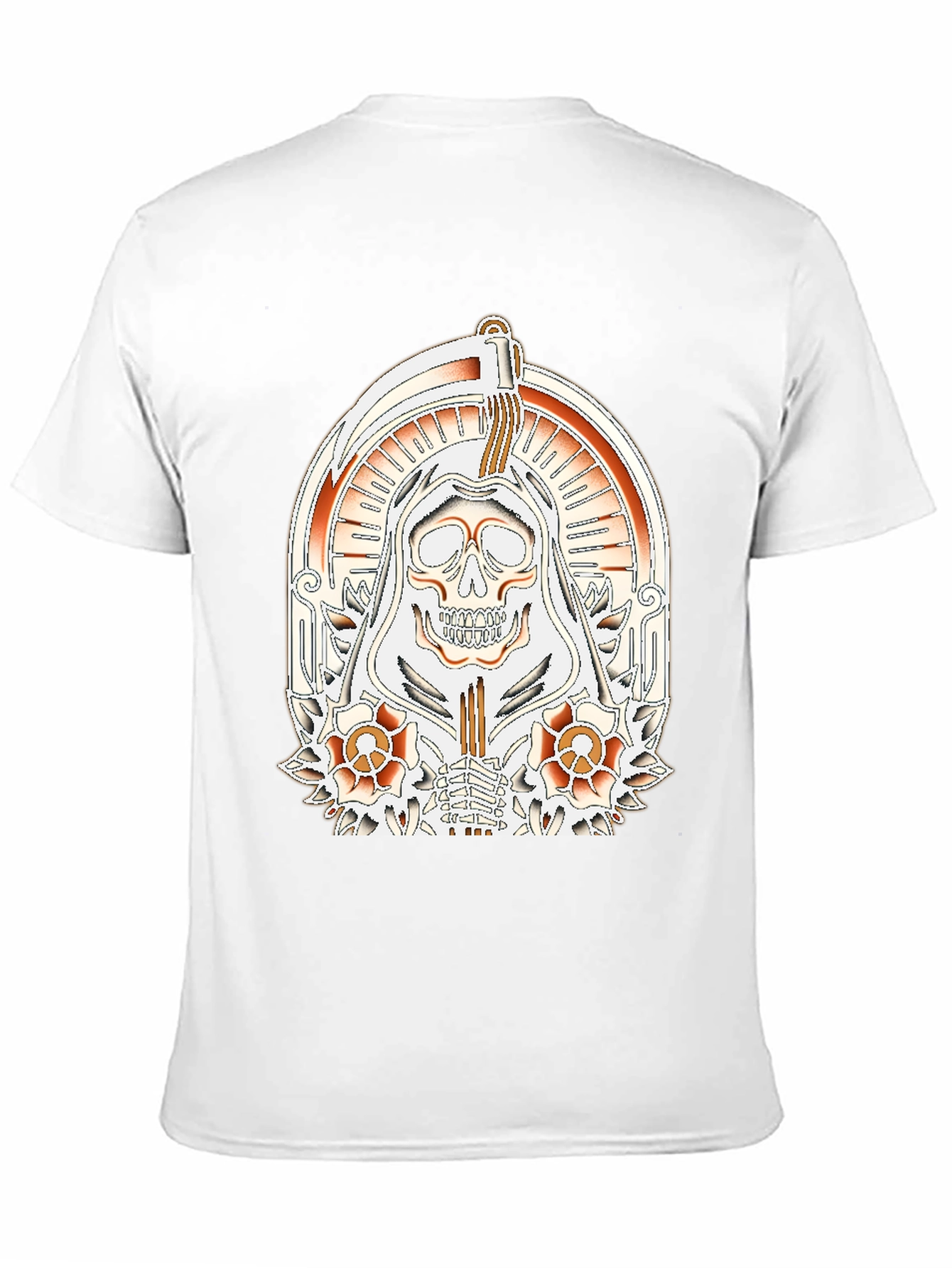 Grim Reaper Tattoo Style Graphic T-Shirt