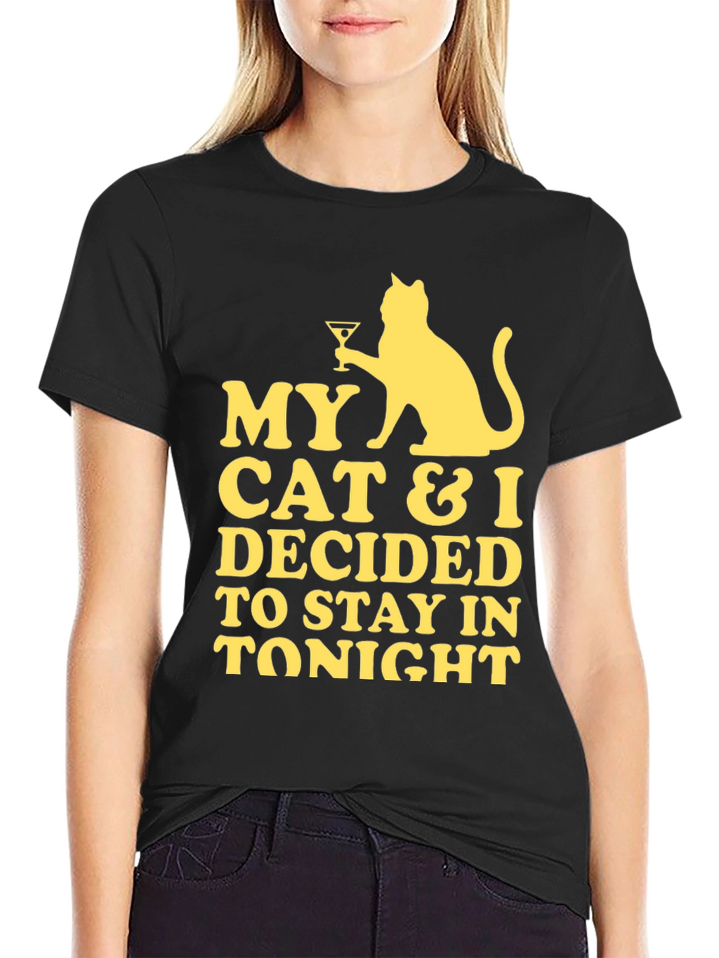 My Cat & I Stay In Tonight Graphic Tee