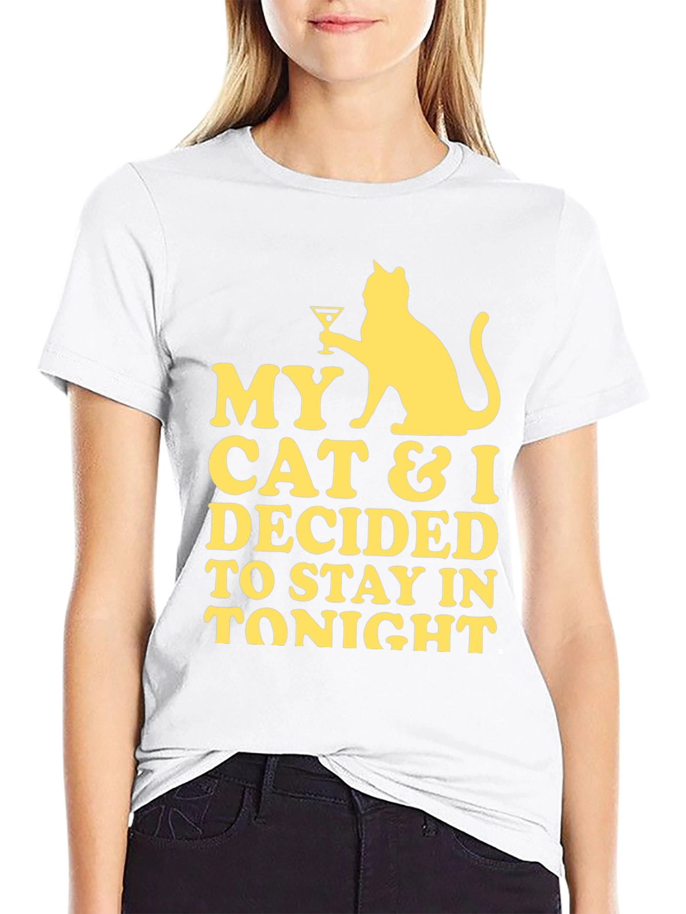 My Cat & I Stay In Tonight Graphic Tee