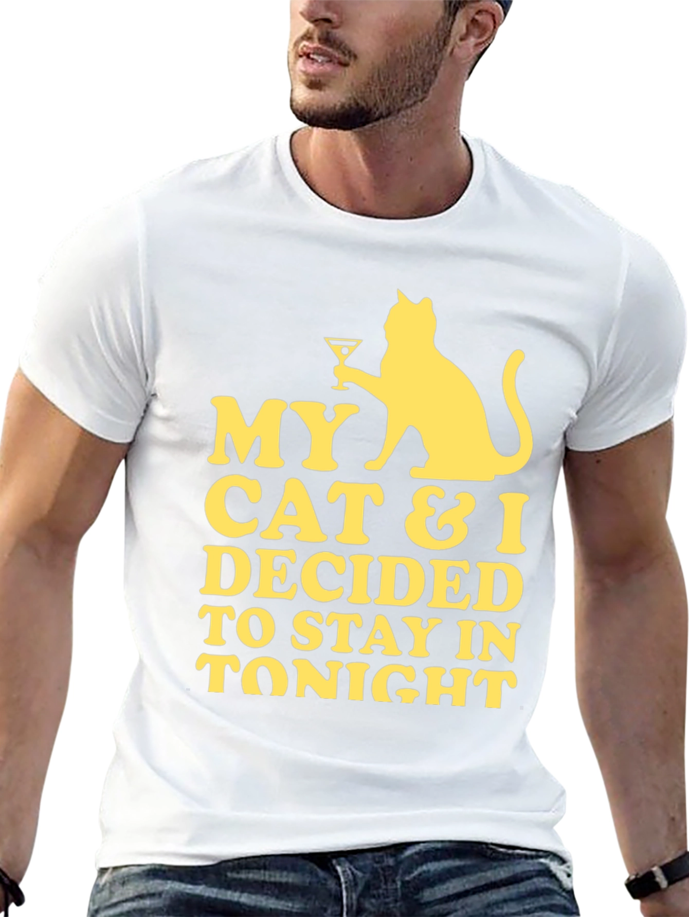 My Cat & I Stay In Tonight Graphic Tee