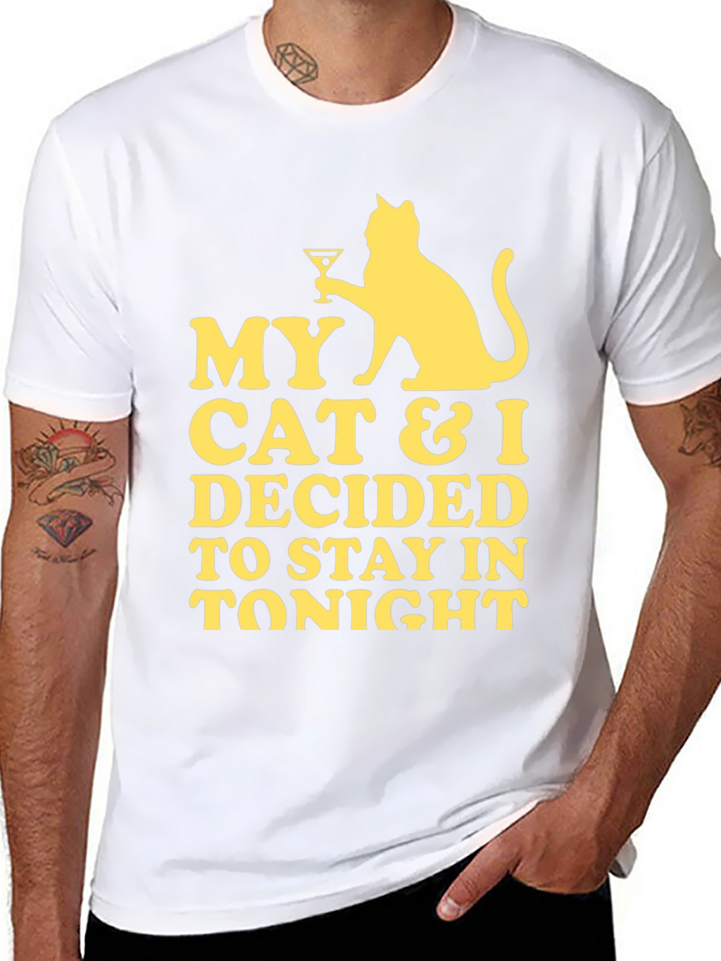 My Cat & I Stay In Tonight Graphic Tee