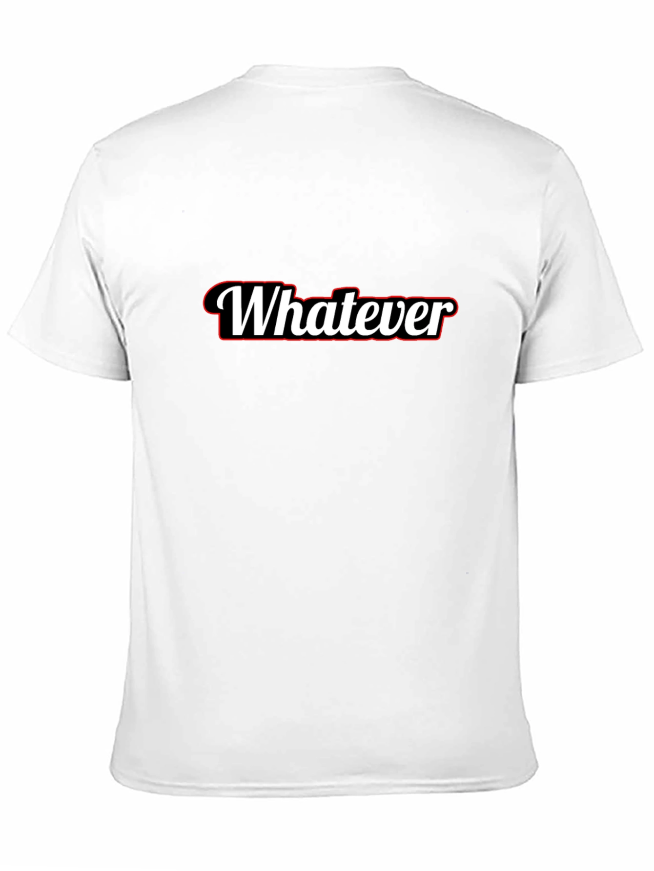 Whatever T-Shirt - Black Crew Neck Tee