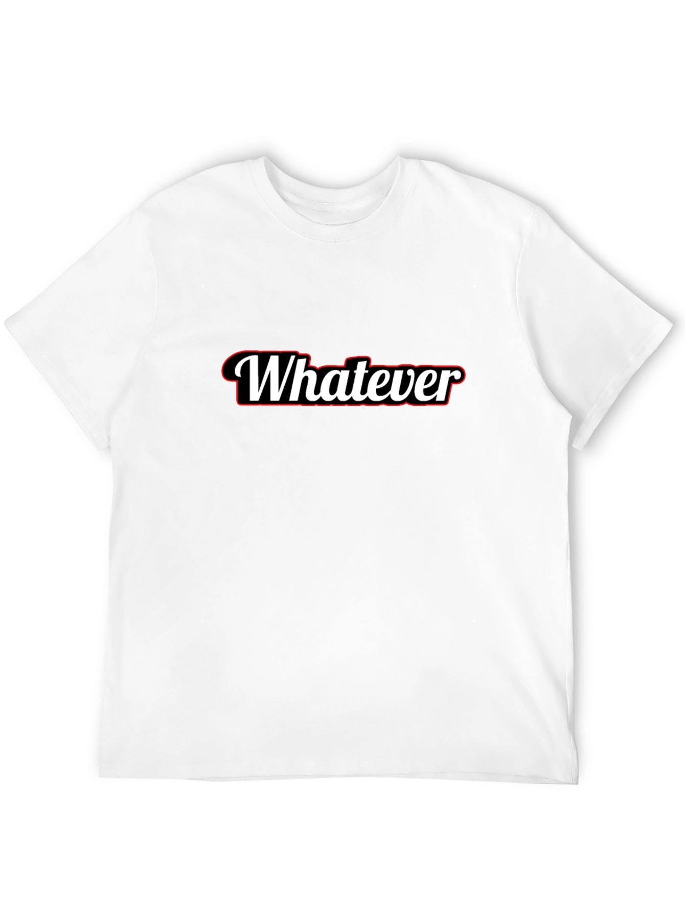 Whatever T-Shirt - Black Crew Neck Tee