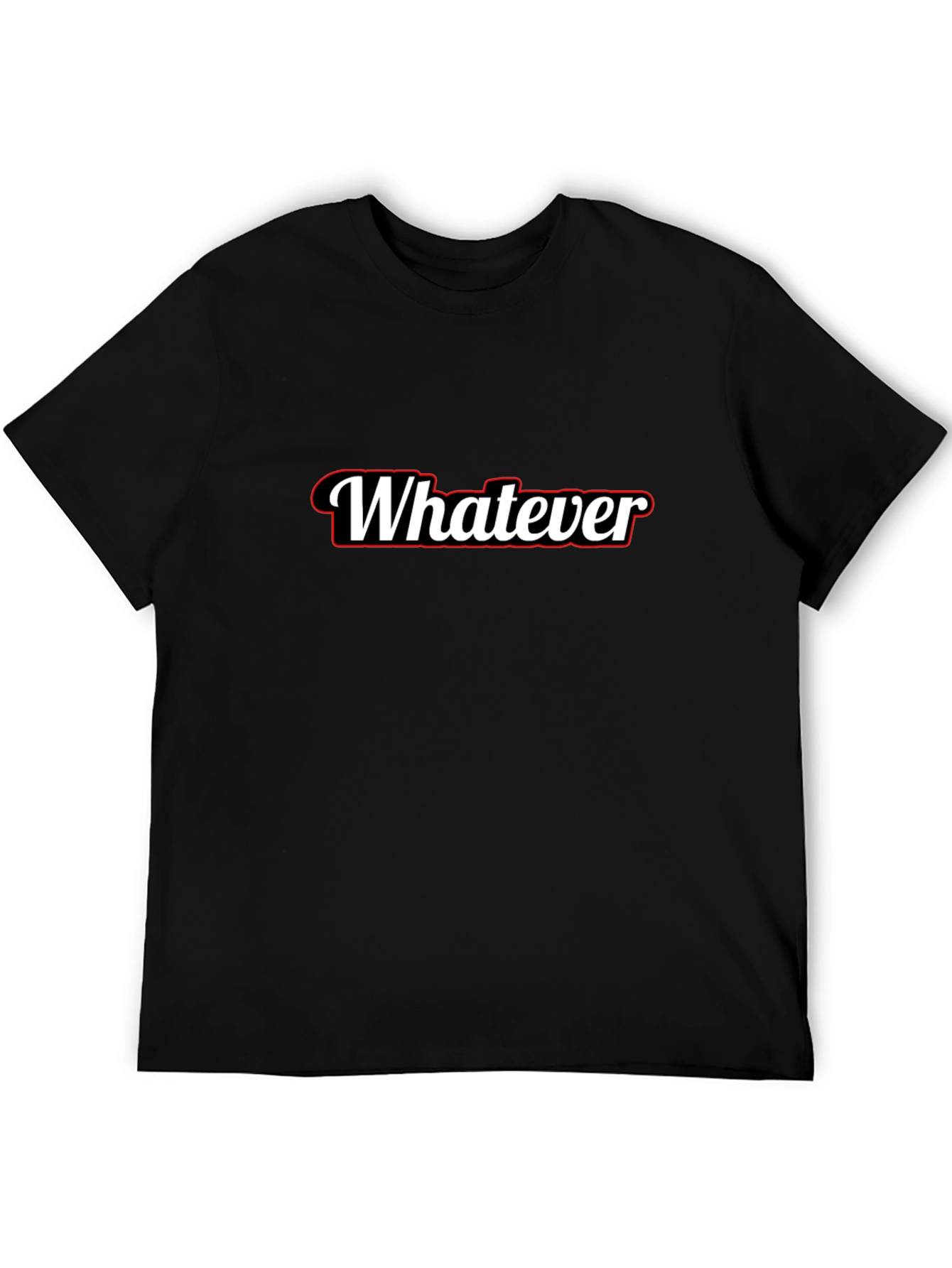 Whatever T-Shirt - Black Crew Neck Tee
