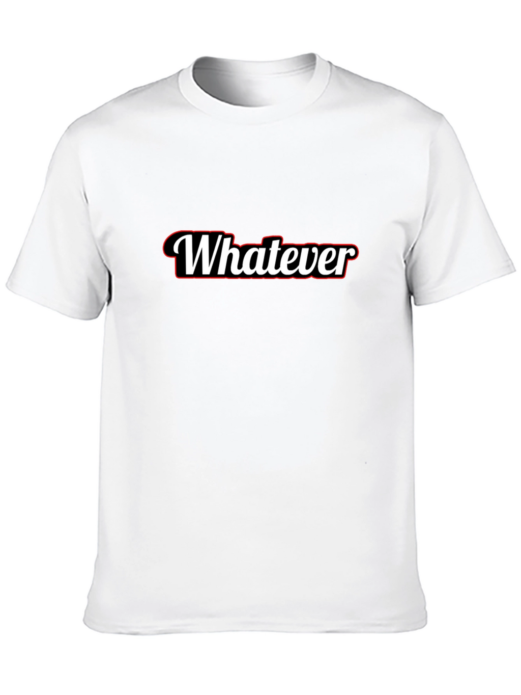 Whatever T-Shirt - Black Crew Neck Tee