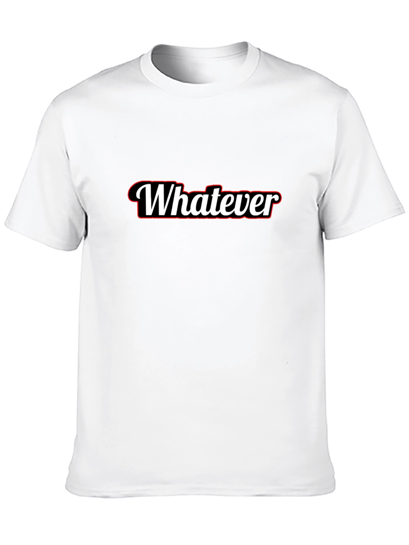 Whatever T-Shirt - Black Crew Neck Tee