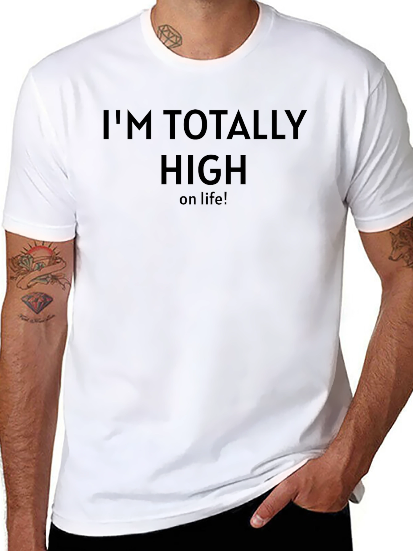 Im Totally High on Life - Black Graphic Tee