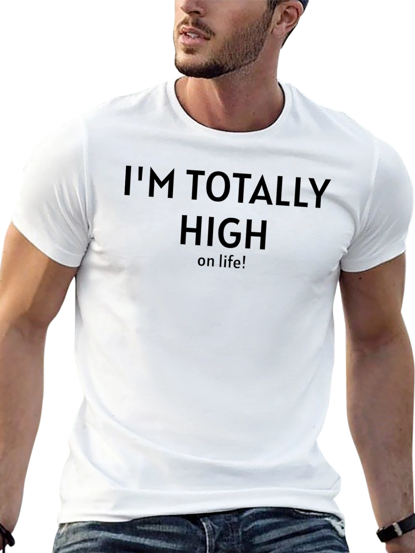 Im Totally High on Life - Black Graphic Tee