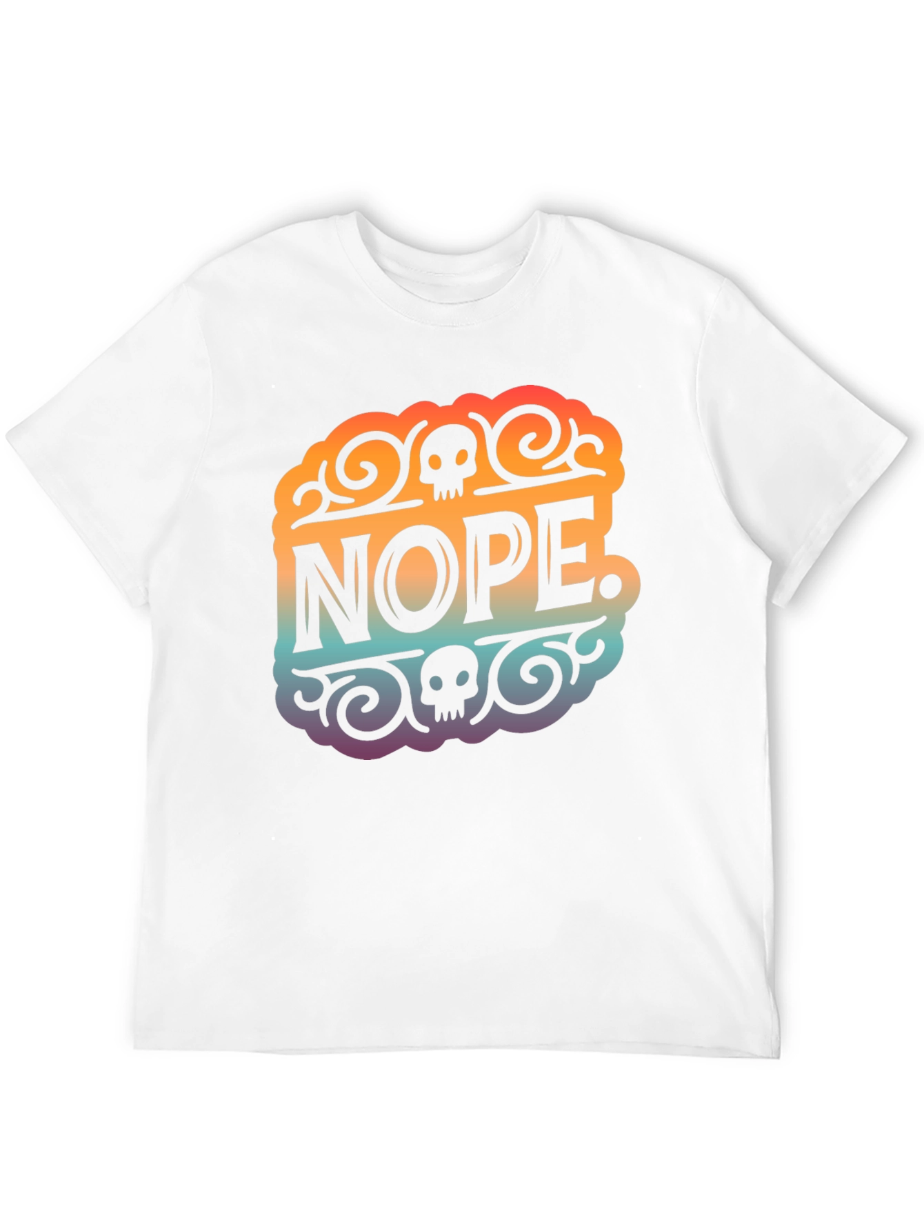 Nope Skull Graphic T-Shirt - Black