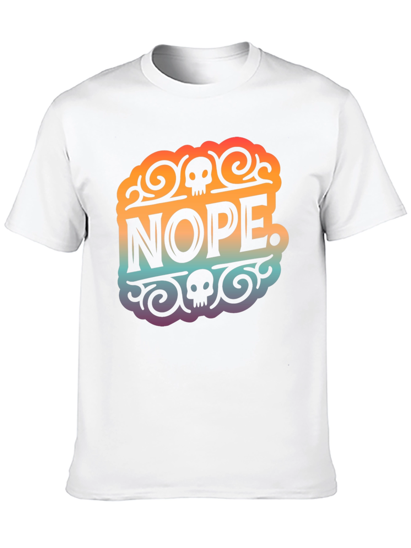 Nope Skull Graphic T-Shirt - Black