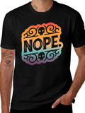 Nope Skull Graphic T-Shirt - Black