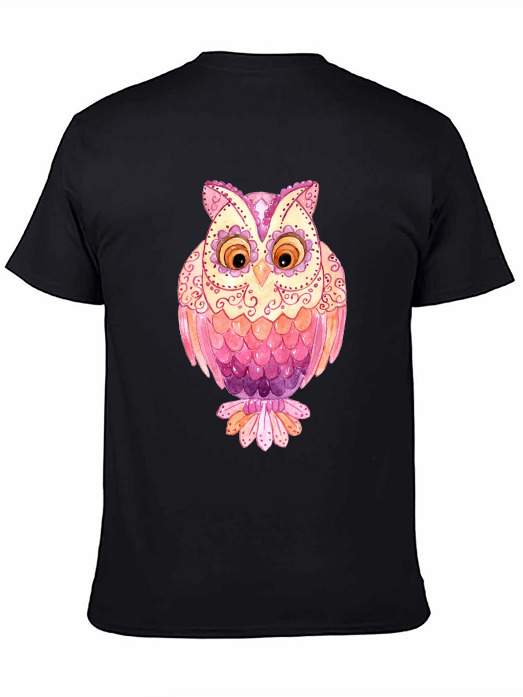 Owl Graphic T-Shirt - Mens Black Tee