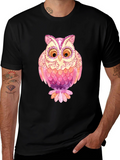 Owl Graphic T-Shirt - Mens Black Tee